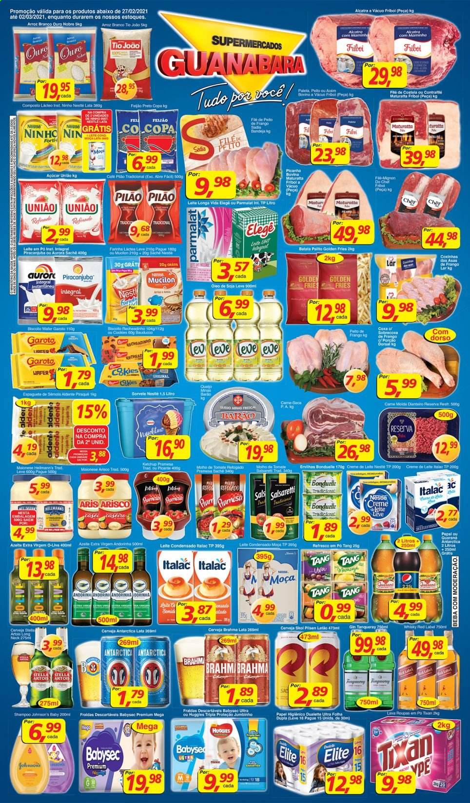 Folheto Supermercados Guanabara - 27/02/2021 - 02/03/2021. Página 1