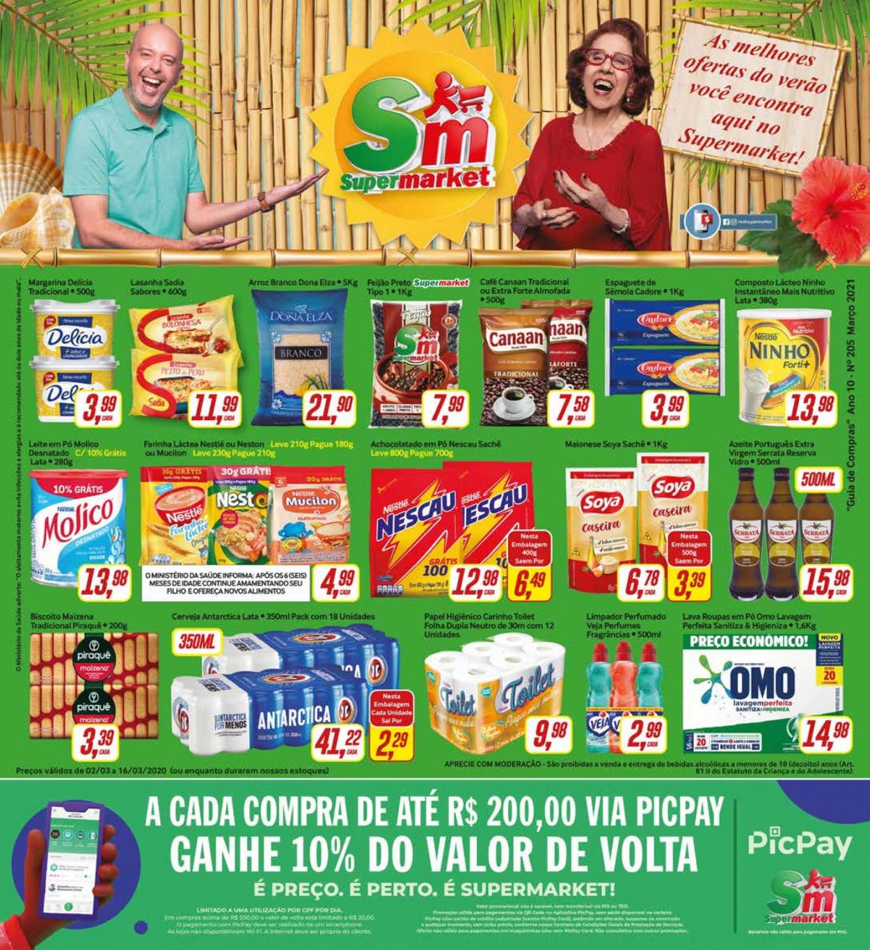 Folheto Rede Supermarket - 02/03/2021 - 16/03/2021. Página 1