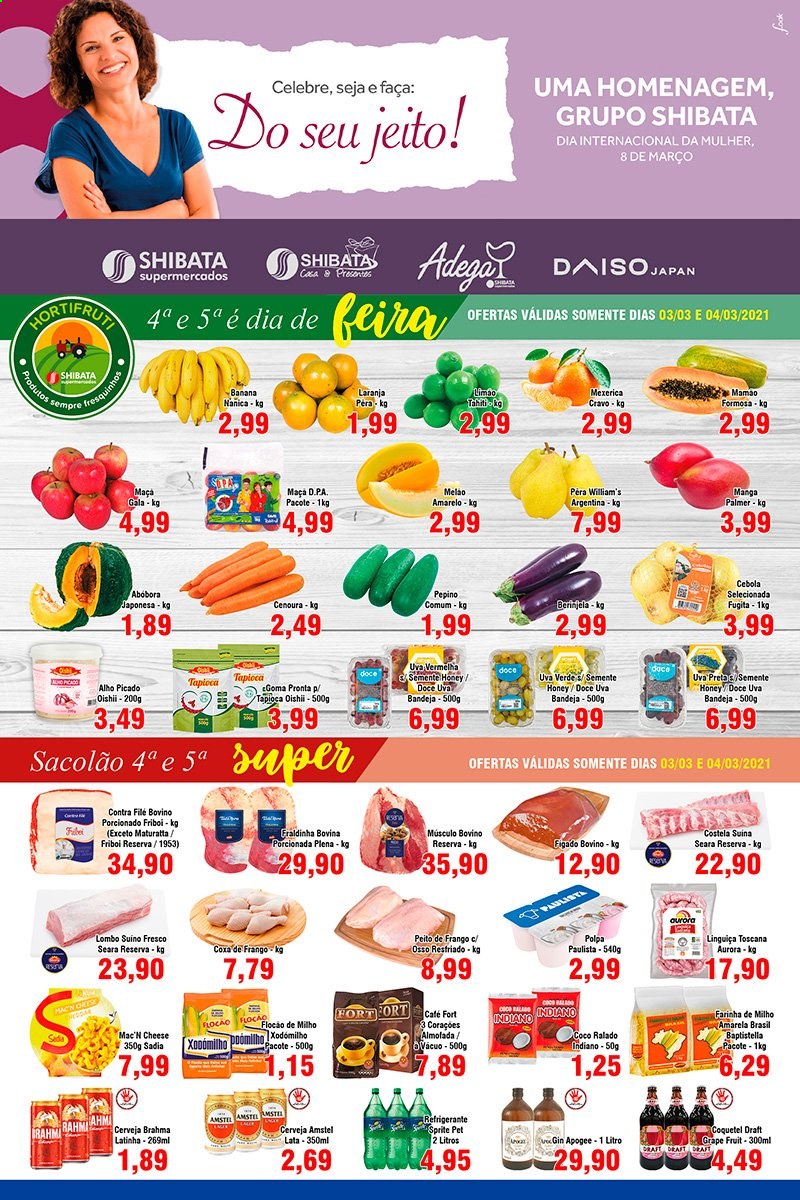 Folheto Shibata Supermercados - 03/03/2021 - 09/03/2021. Página 1