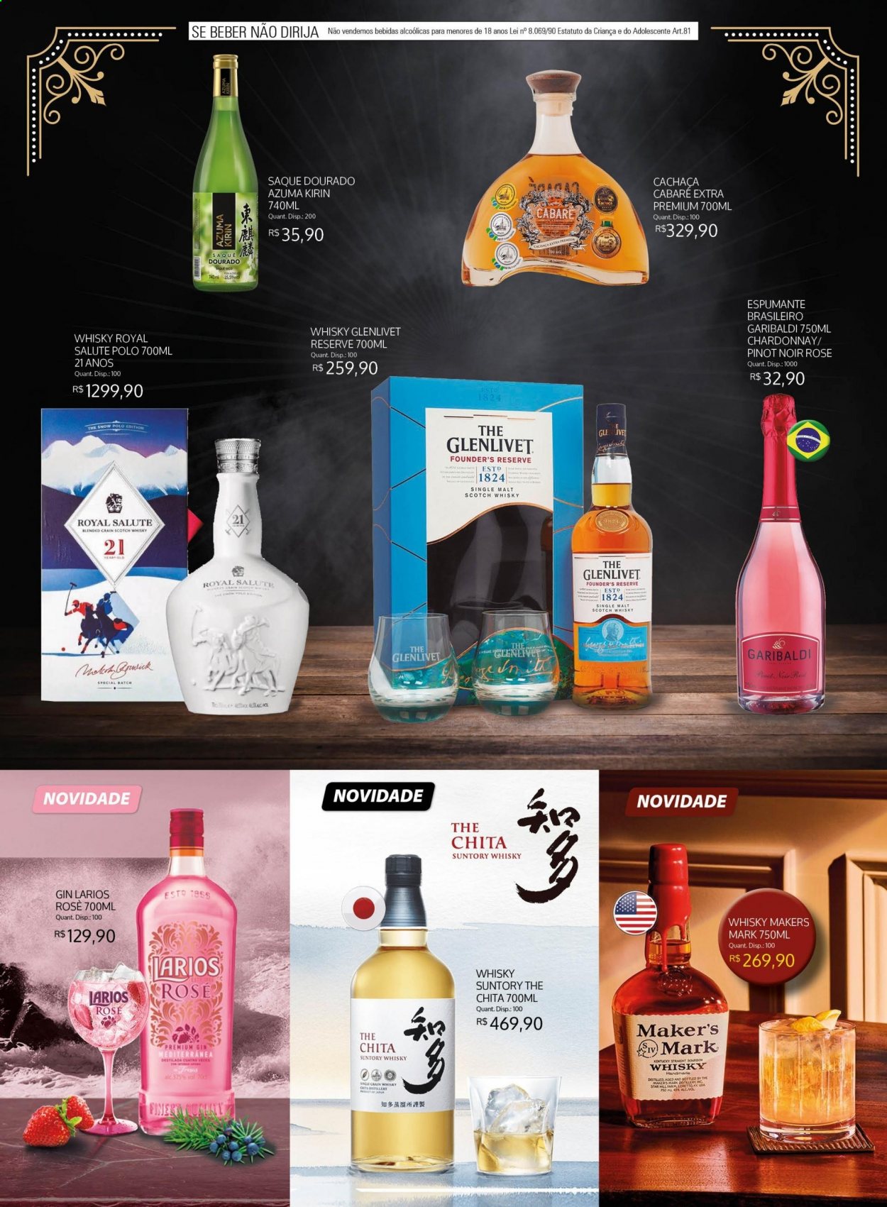 thumbnail - Folheto Bistek Supermercados - 03/03/2021 - 30/03/2021 - Produtos em promoção - espumante, Chardonnay, Pinot Noir, gin, whiskey, scotch whisky, Cachaça. Página 8.