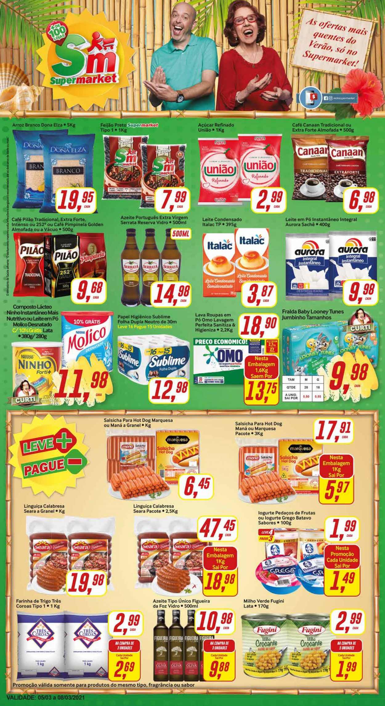 Folheto Rede Supermarket - 05/03/2021 - 08/03/2021. Página 1