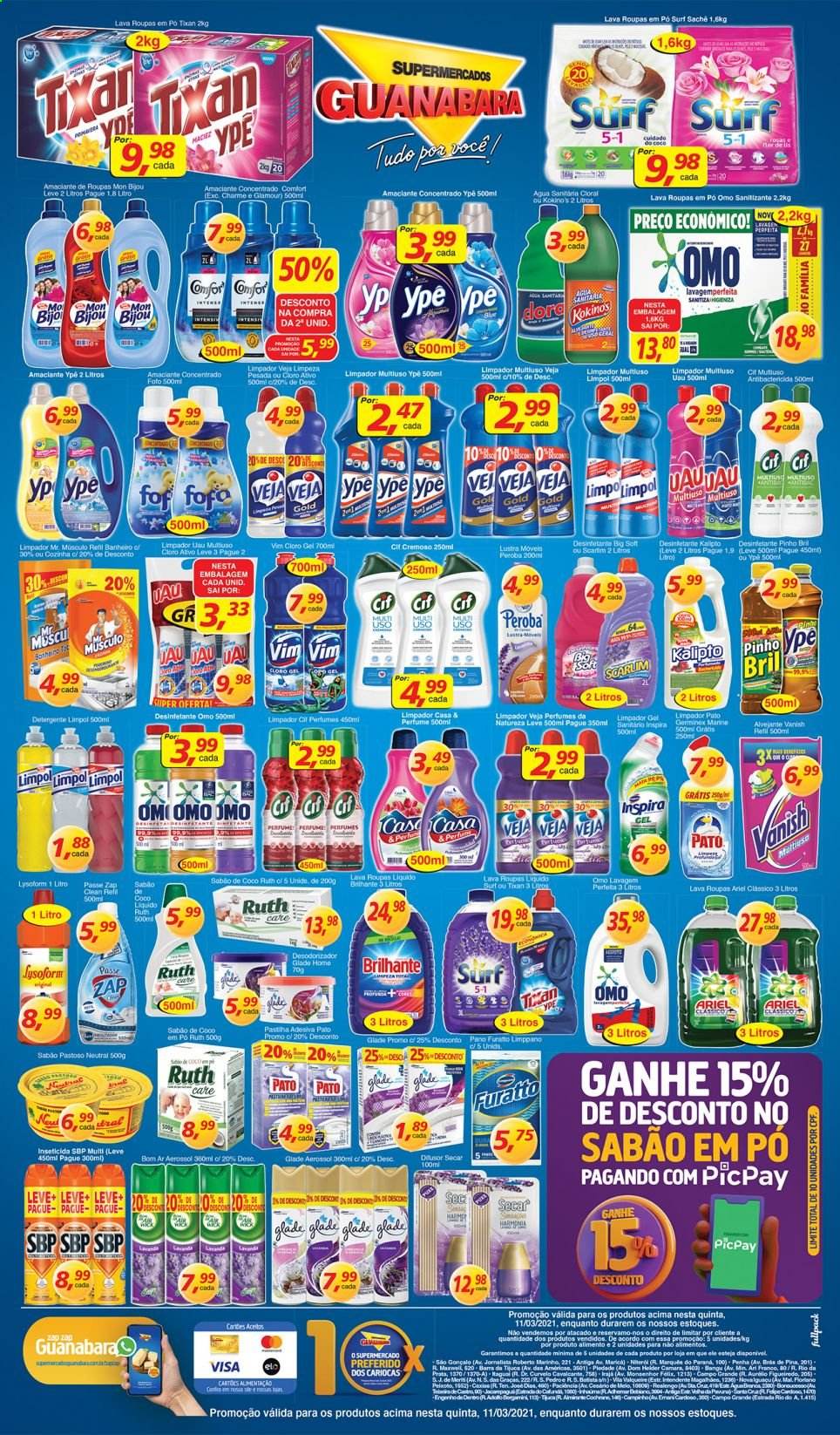 Folheto Supermercados Guanabara - 11/03/2021 - 11/03/2021. Página 11