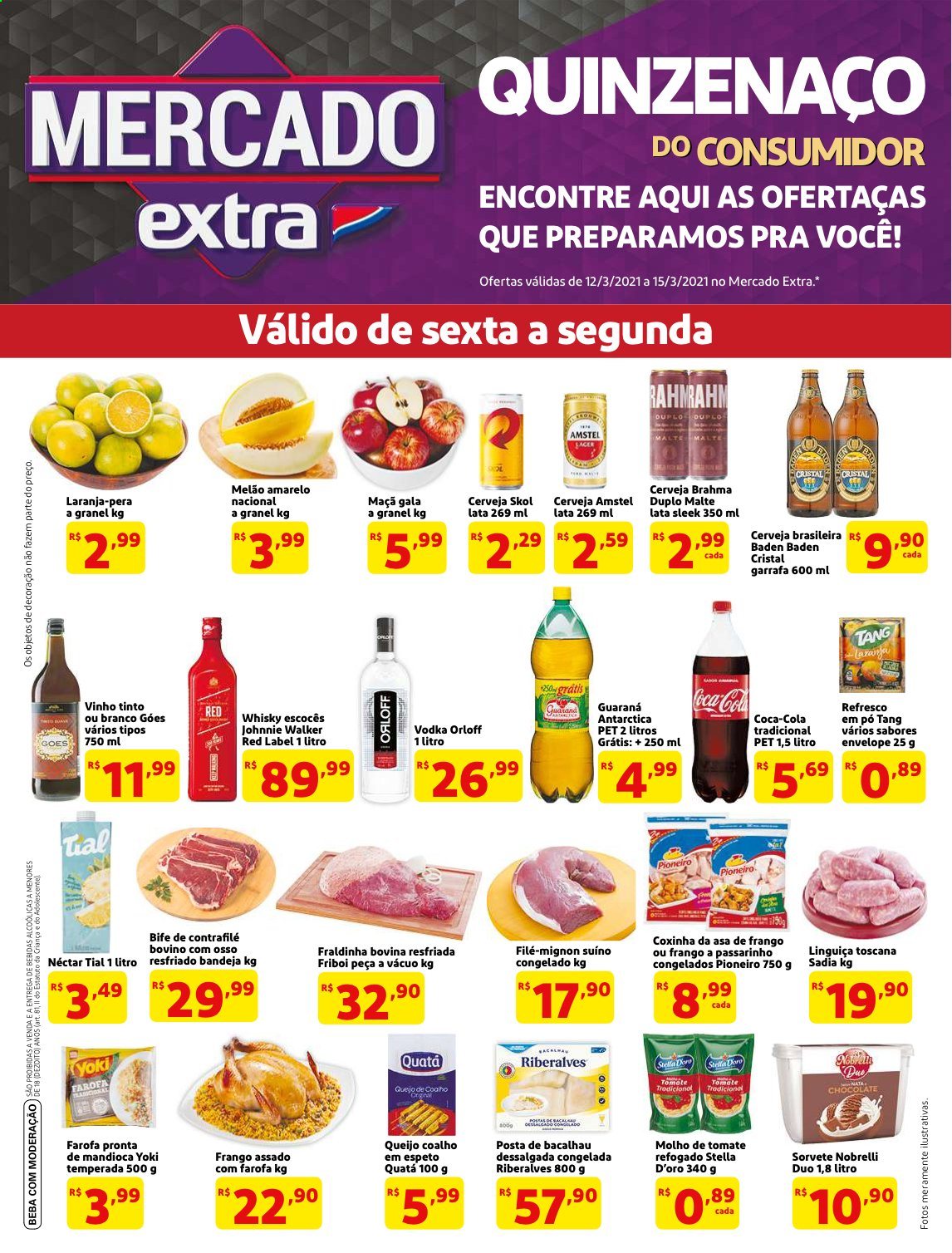 Folheto Mercado Extra - 12/03/2021 - 15/03/2021. Página 1