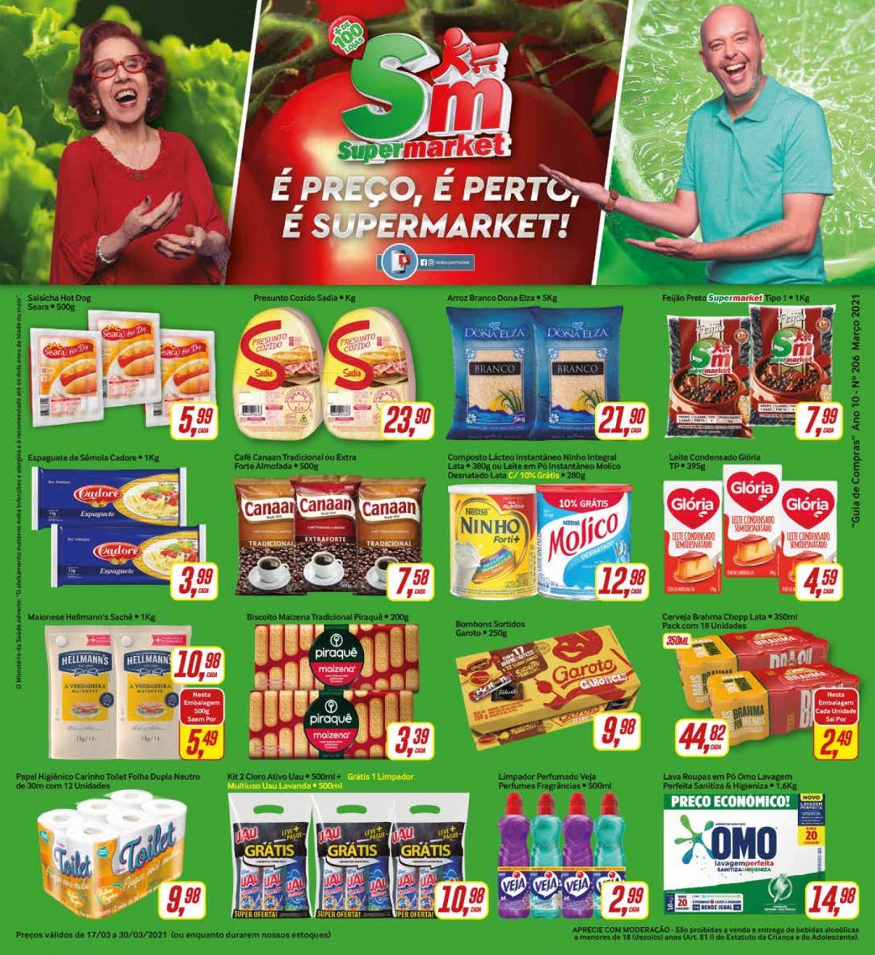 Folheto Rede Supermarket - 17/03/2021 - 30/03/2021. Página 1
