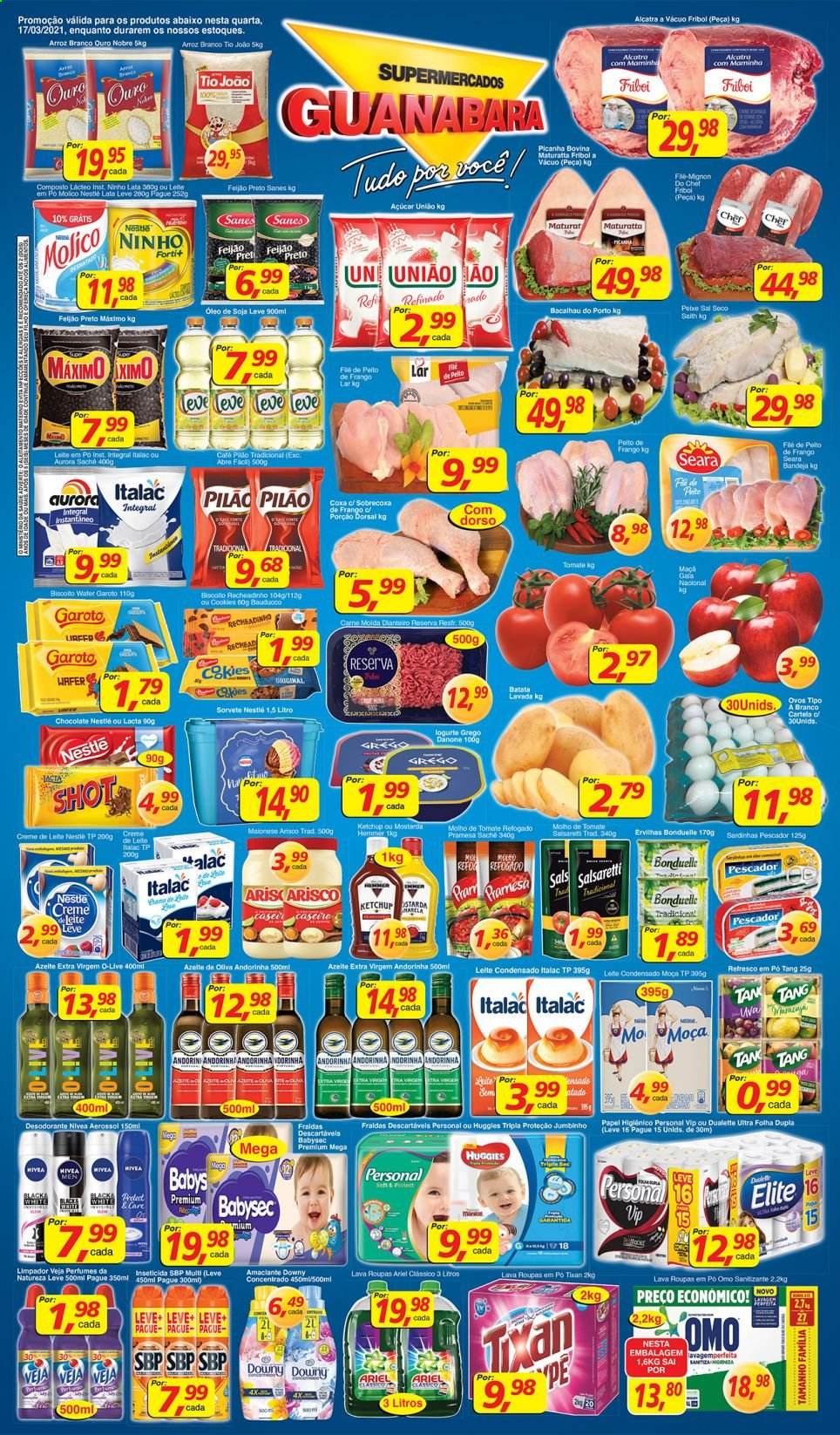 Folheto Supermercados Guanabara - 17/03/2021 - 17/03/2021. Página 1