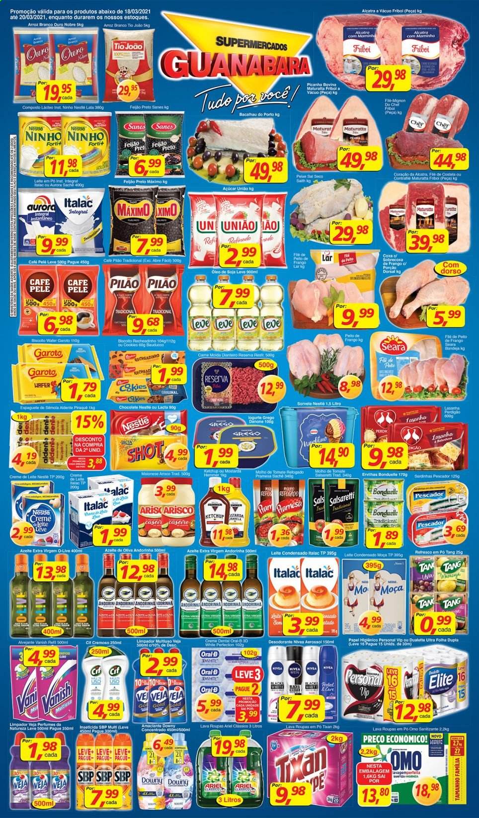 Folheto Supermercados Guanabara - 18/03/2021 - 20/03/2021. Página 1