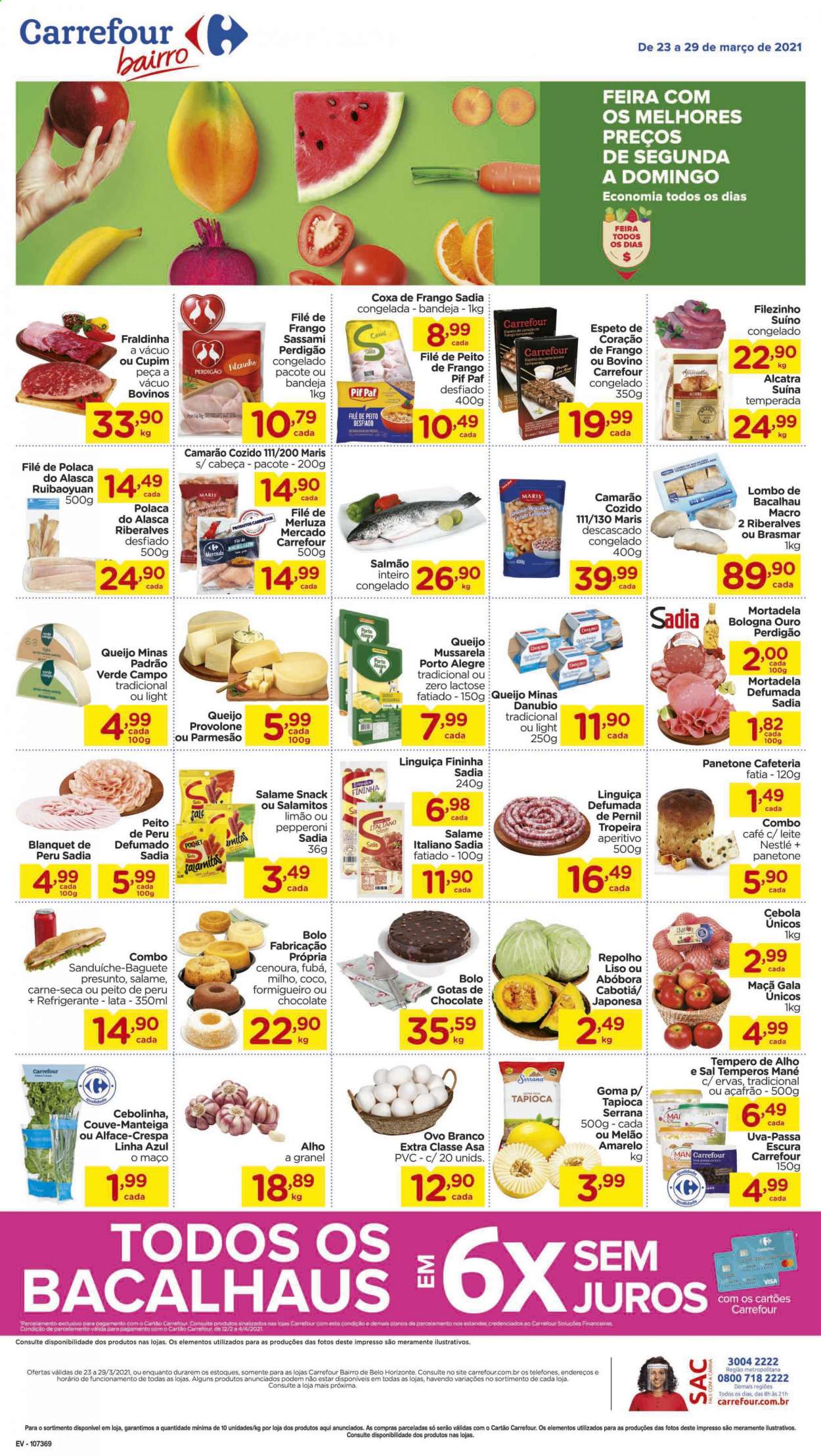 Folheto Carrefour Bairro - 23/03/2021 - 29/03/2021. Página 1