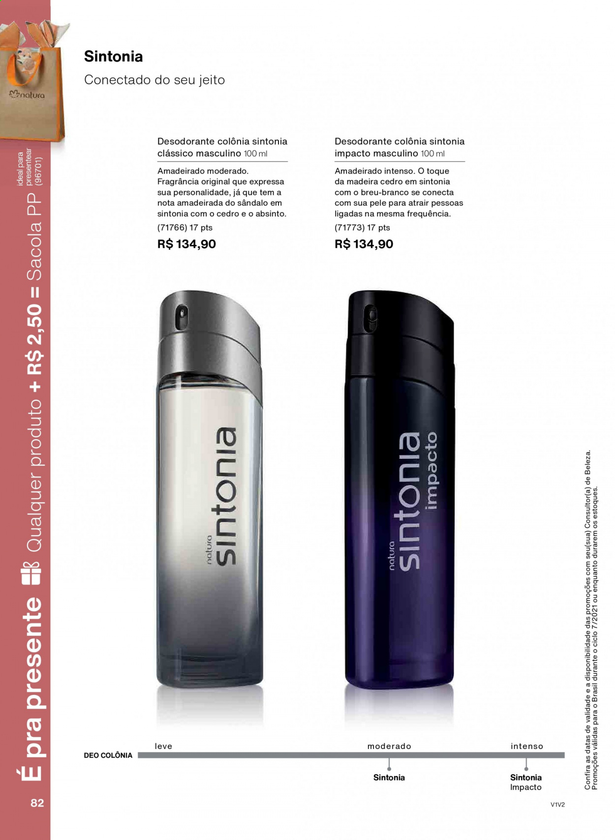 thumbnail - Folheto Natura - Produtos em promoção - desodorante, antitranspirante. Página 82.