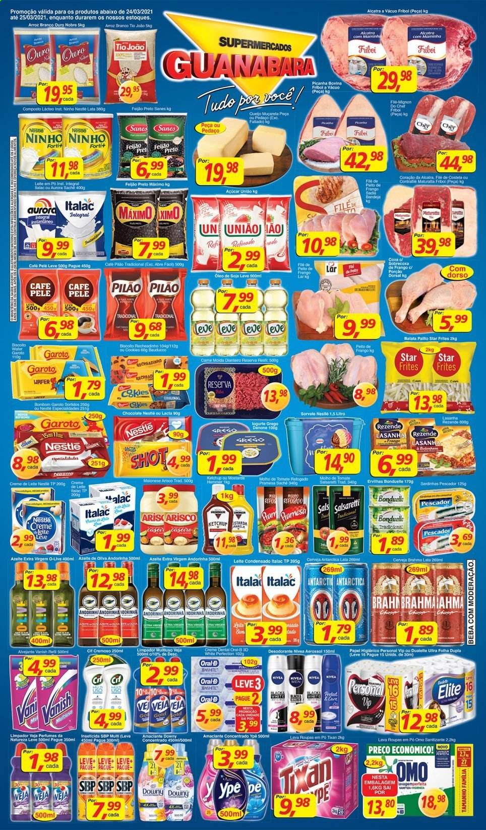 Folheto Supermercados Guanabara - 24/03/2021 - 25/03/2021. Página 1
