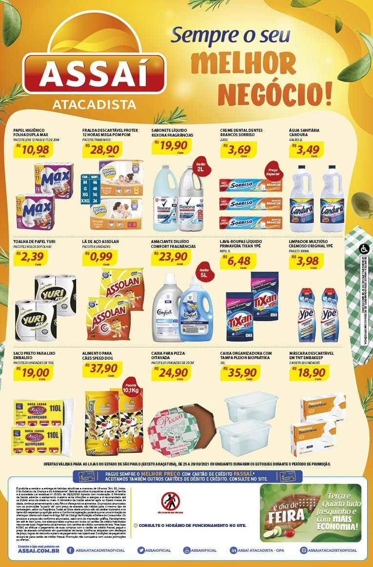 Folheto Assaí Atacadista - 25/03/2021 - 29/03/2021. Página 4