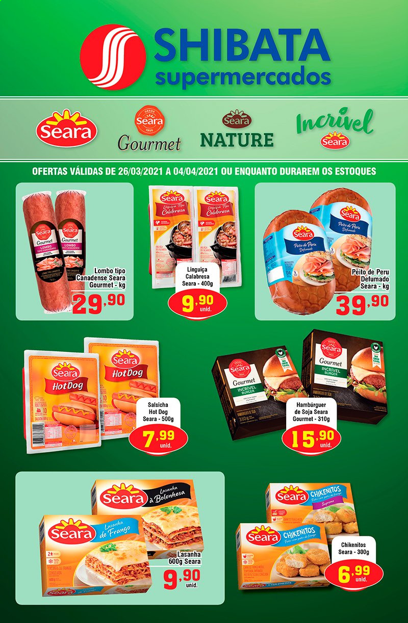 Folheto Shibata Supermercados - 26/03/2021 - 04/04/2021. Página 1