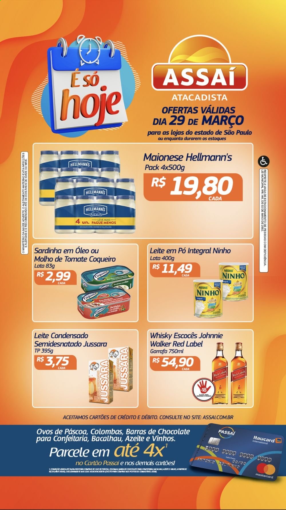 Folheto Assaí Atacadista - 29/03/2021 - 29/03/2021. Página 1