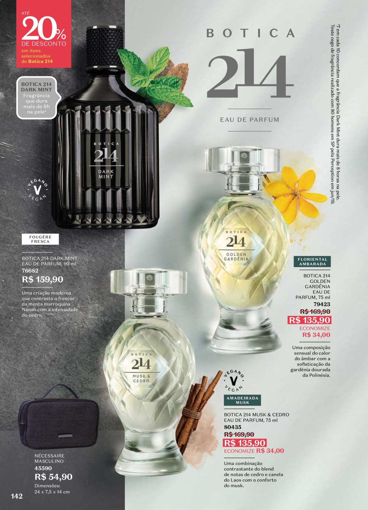 thumbnail - Folheto O Boticário - 29/03/2021 - 18/04/2021 - Produtos em promoção - nécessaire, eau de parfum. Página 142.
