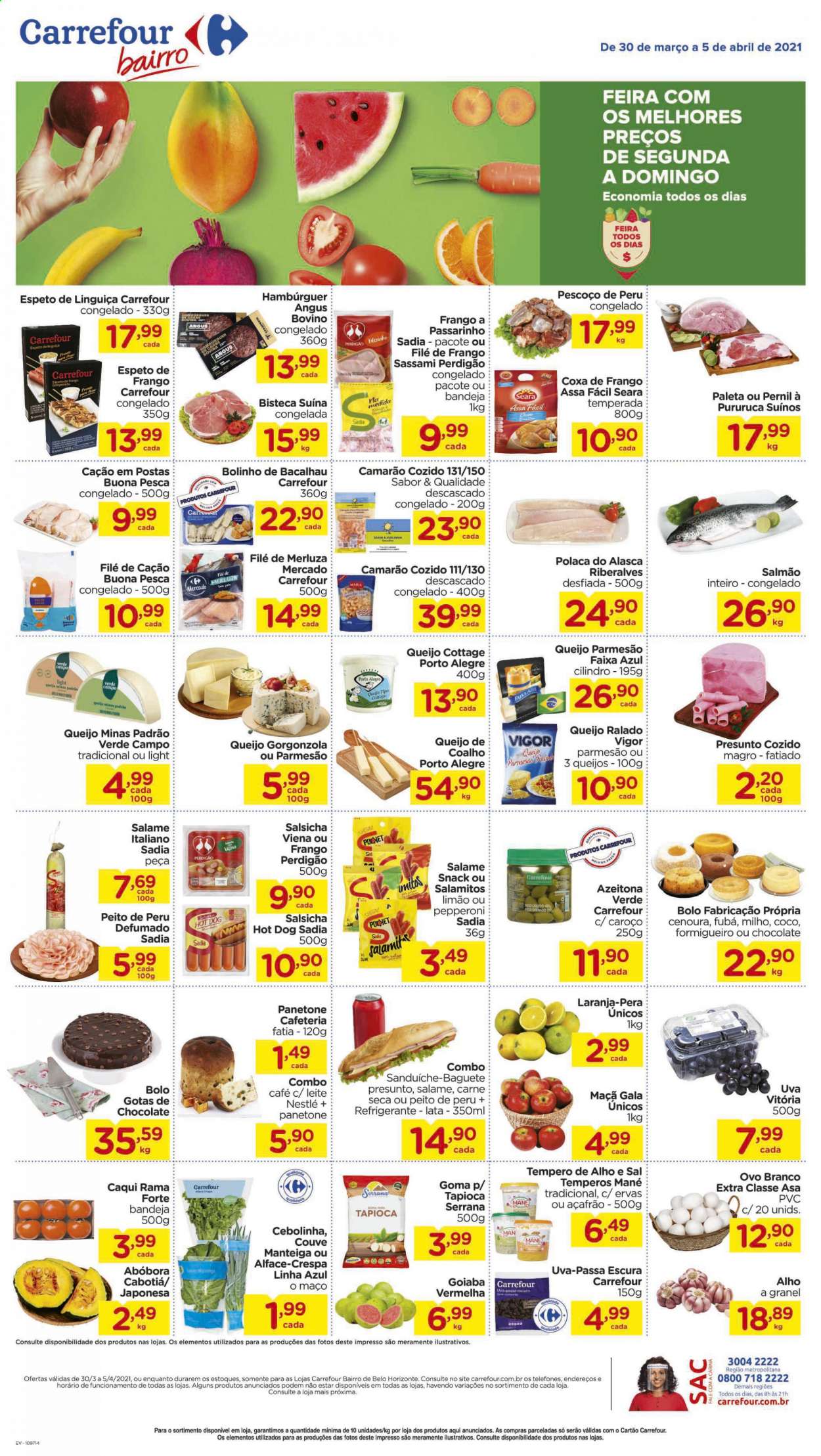 Folheto Carrefour Bairro - 30/03/2021 - 05/04/2021. Página 1