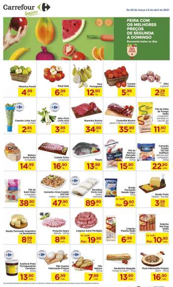 Folheto Carrefour Bairro - 30.03.2021 - 05.04.2021.
