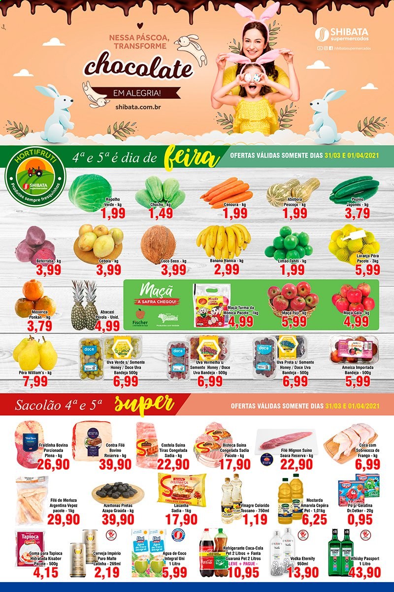 Folheto Shibata Supermercados - 31/03/2021 - 06/04/2021. Página 1