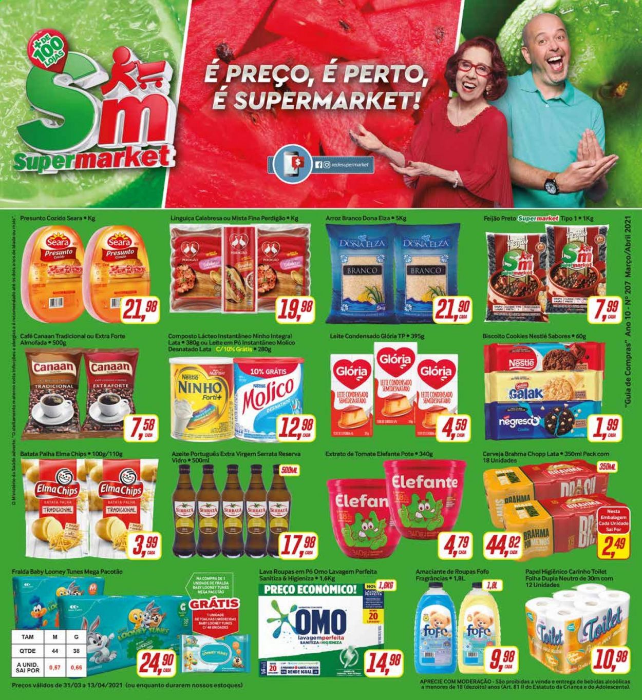 Folheto Rede Supermarket - 31/03/2021 - 13/04/2021. Página 1