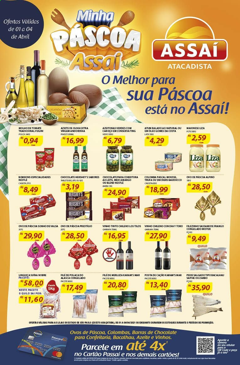 Folheto Assaí Atacadista - 01/04/2021 - 04/04/2021. Página 1