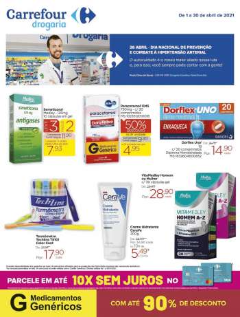 Folheto Carrefour Drogaria - 01.04.2021 - 30.04.2021.
