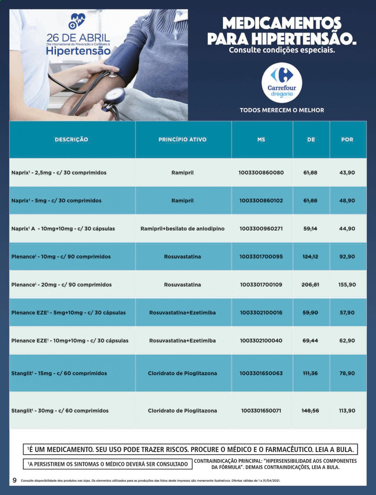 Folheto Carrefour Drogaria - 01/04/2021 - 30/04/2021. Página 9