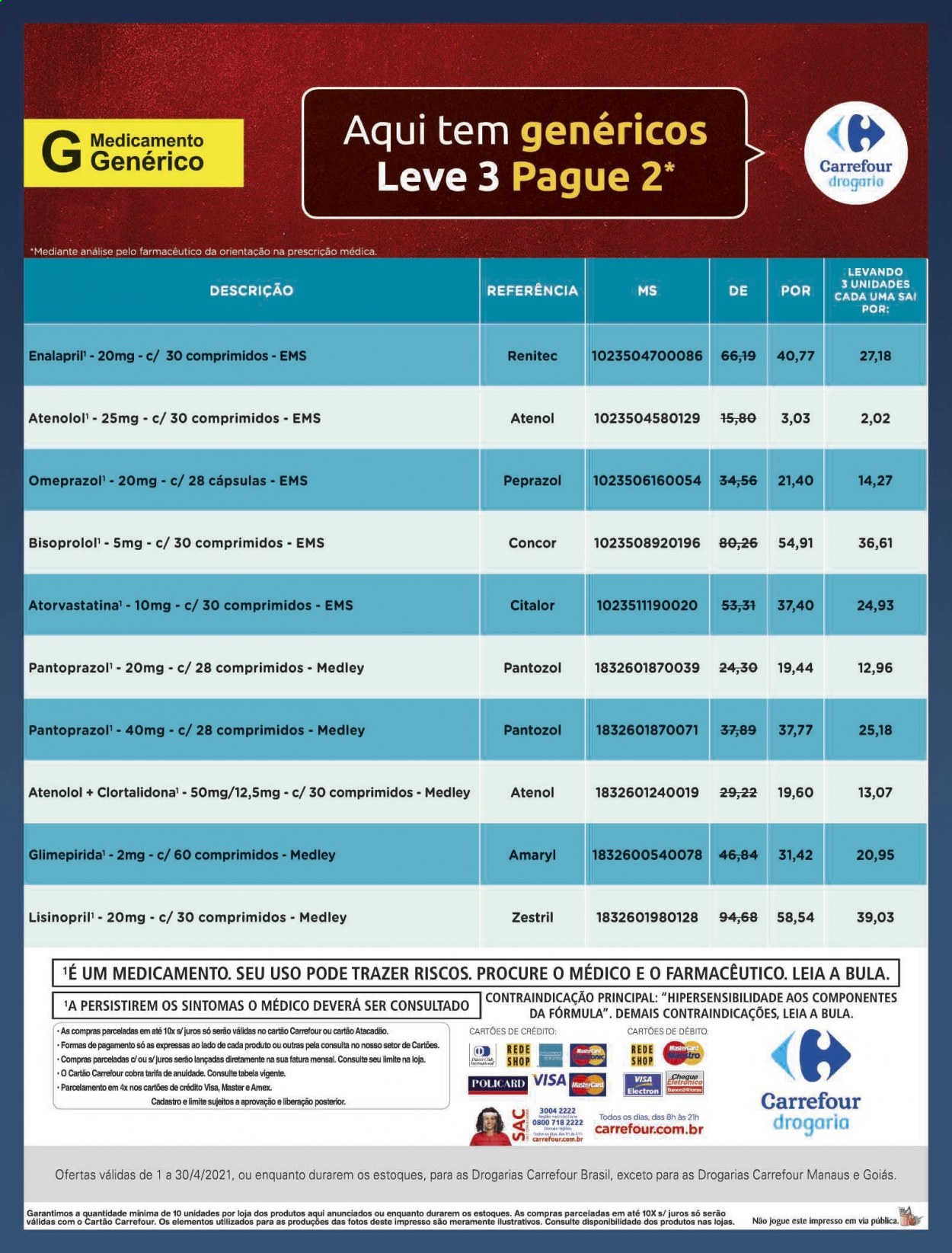 Folheto Carrefour Drogaria - 01/04/2021 - 30/04/2021. Página 15