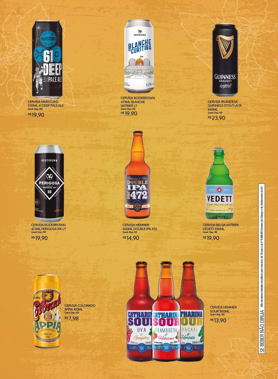 thumbnail - Folheto Bistek Supermercados - 31/03/2021 - 27/04/2021 - Produtos em promoção - cerveja Colorado, cerveja irlandesa, uva, framboesa, gengibre. Página 8.