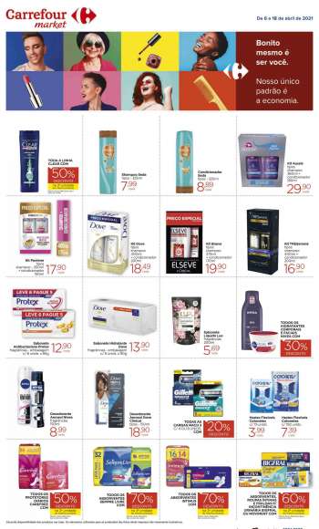 Folheto Carrefour Market - 06.04.2021 - 18.04.2021.