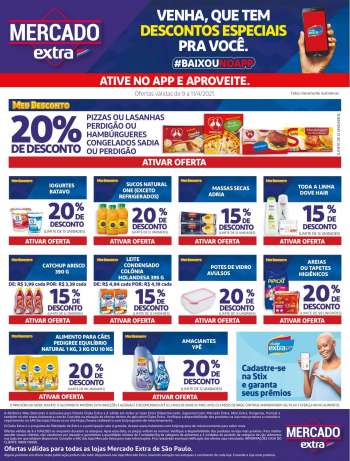 Folheto Mercado Extra - 09.04.2021 - 11.04.2021.