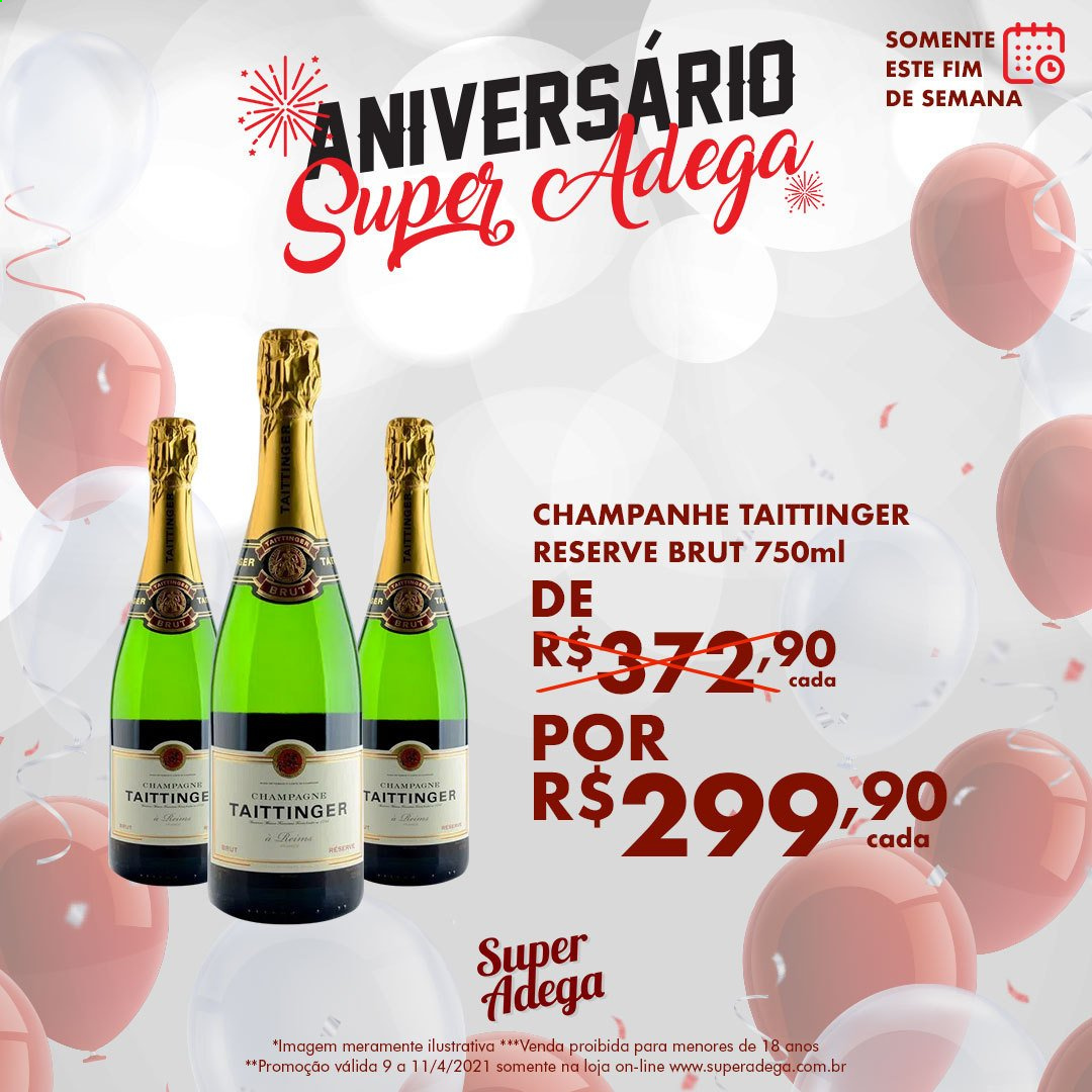 thumbnail - Folheto Super Adega - 09/04/2021 - 11/04/2021 - Produtos em promoção - champagne. Página 1.