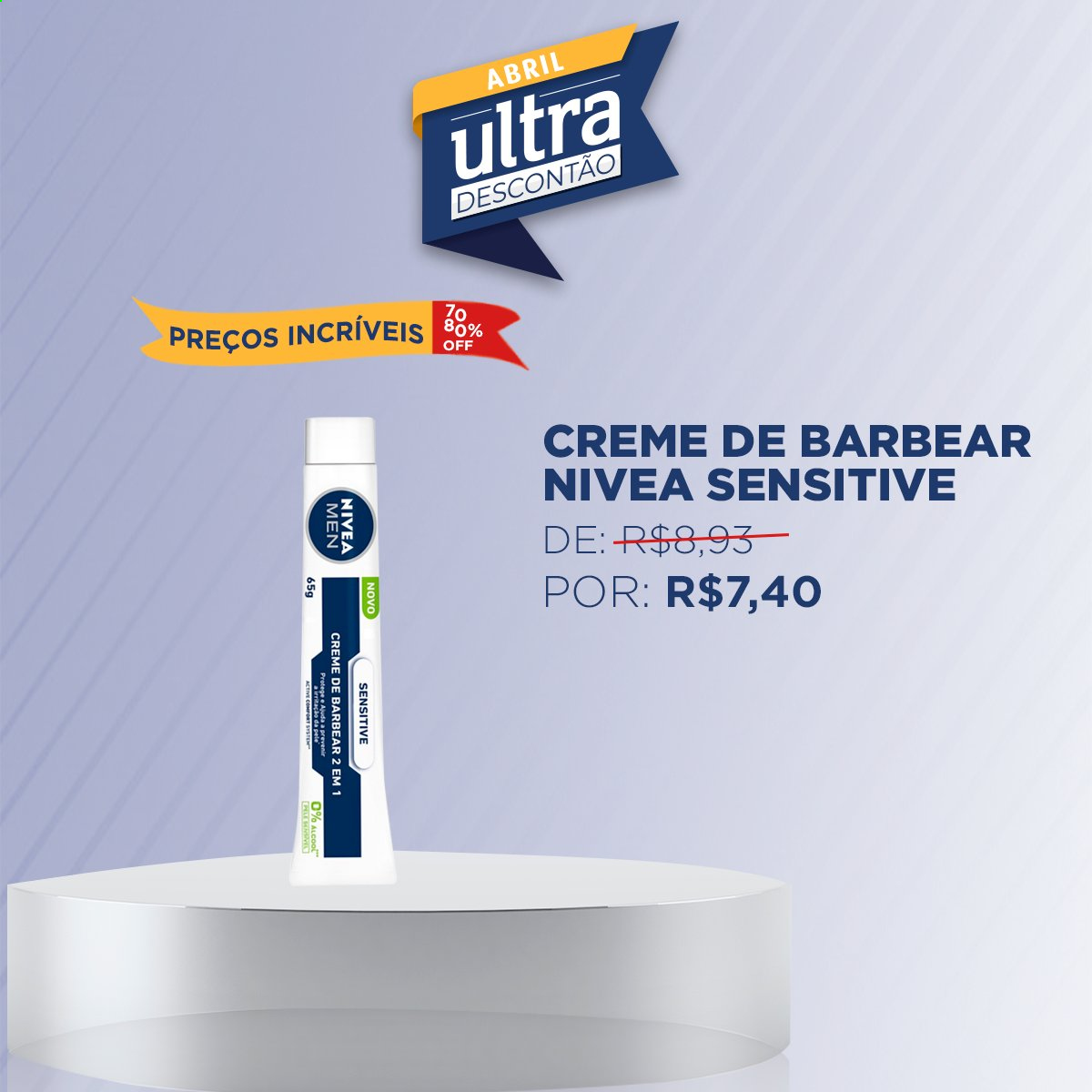 thumbnail - Folheto Ultrafarma - Produtos em promoção - Nivea, creme de barbear. Página 1.