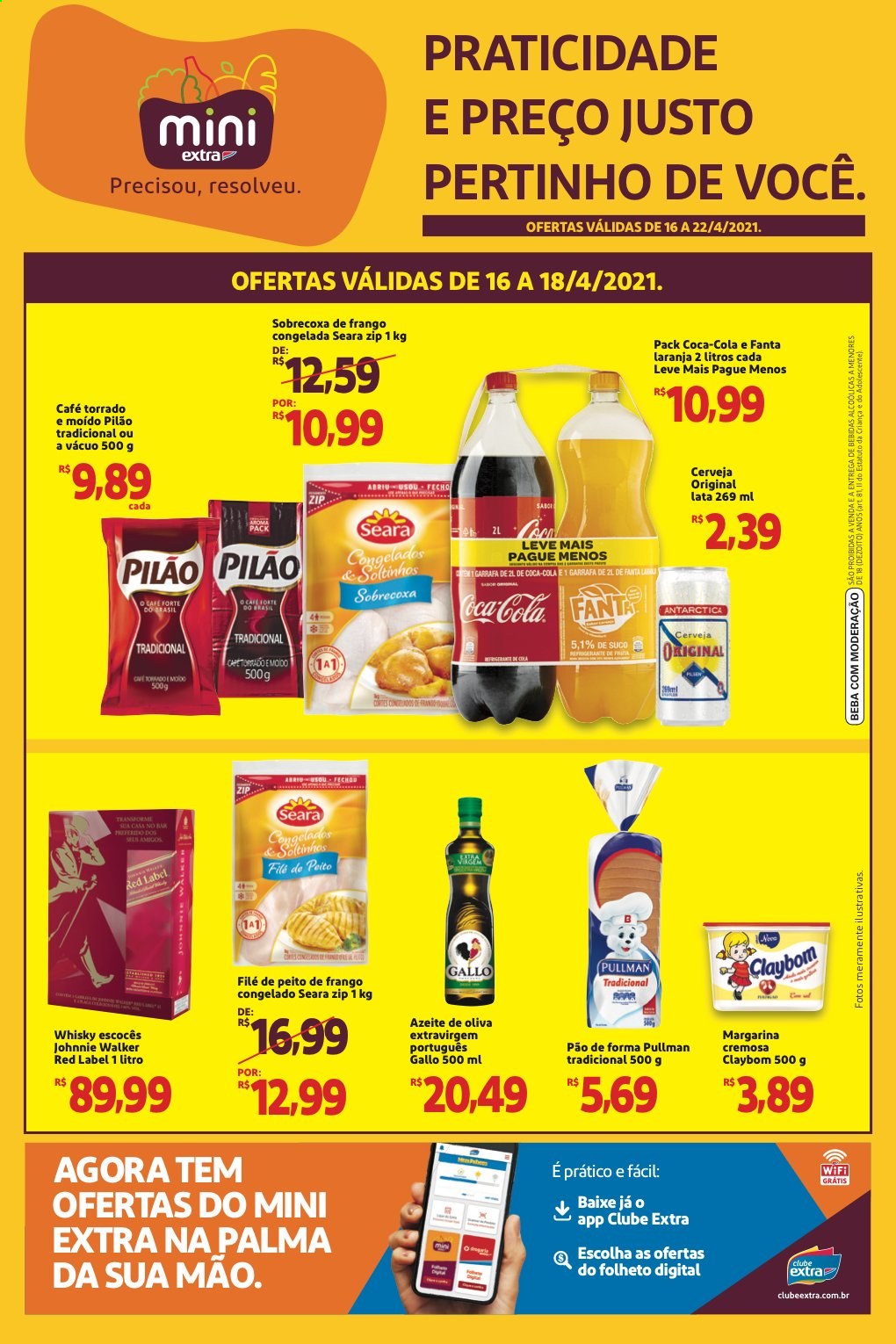 Folheto Mini Extra - 16/04/2021 - 22/04/2021. Página 1