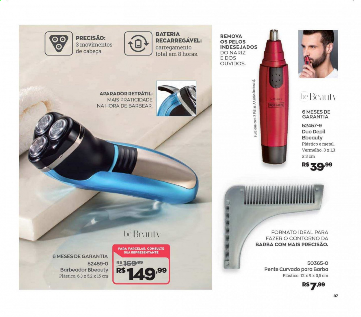 thumbnail - Folheto Avon - Produtos em promoção - aparelho de barbear. Página 87.