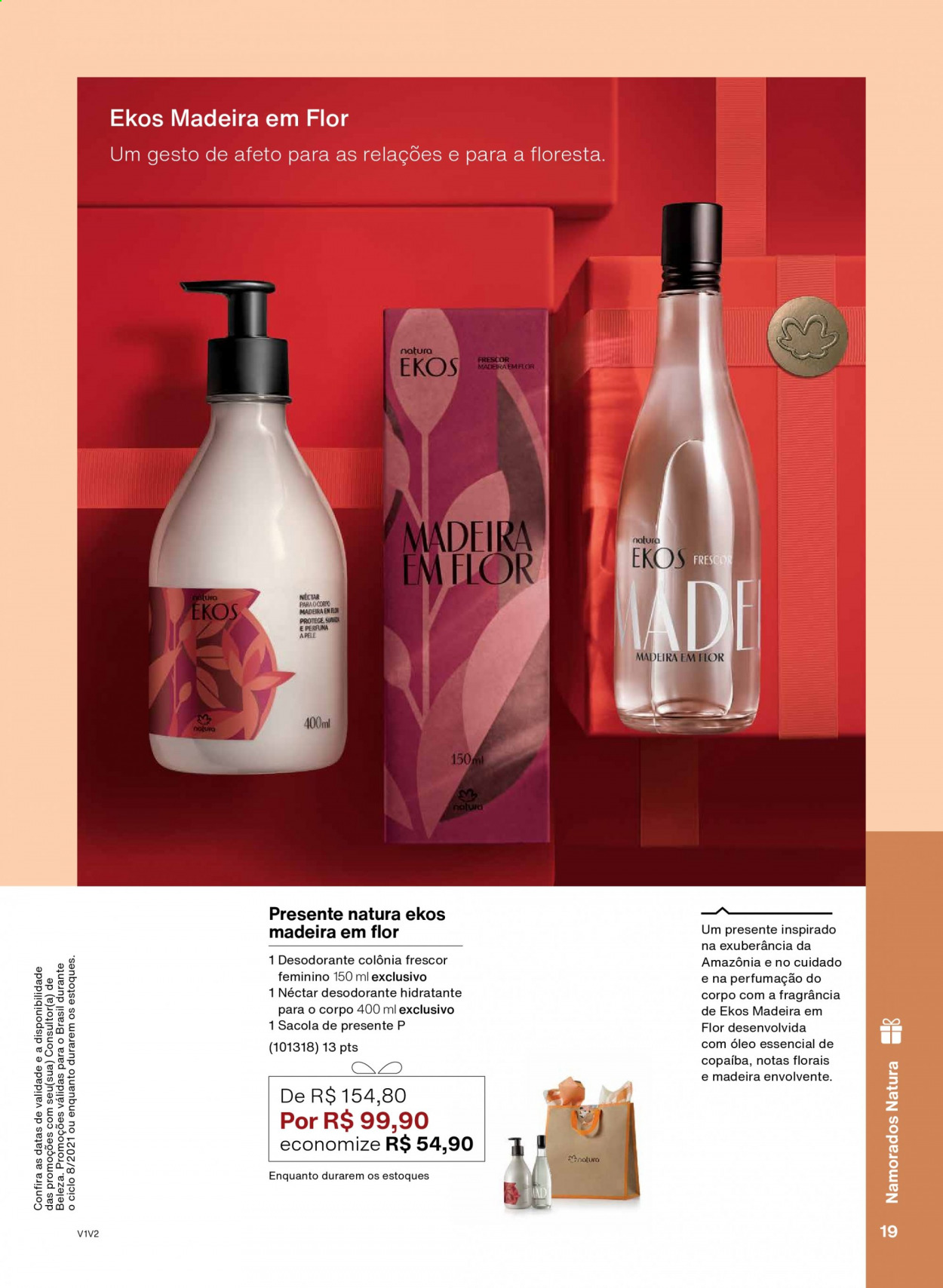 thumbnail - Folheto Natura - Produtos em promoção - desodorante, antitranspirante. Página 19.