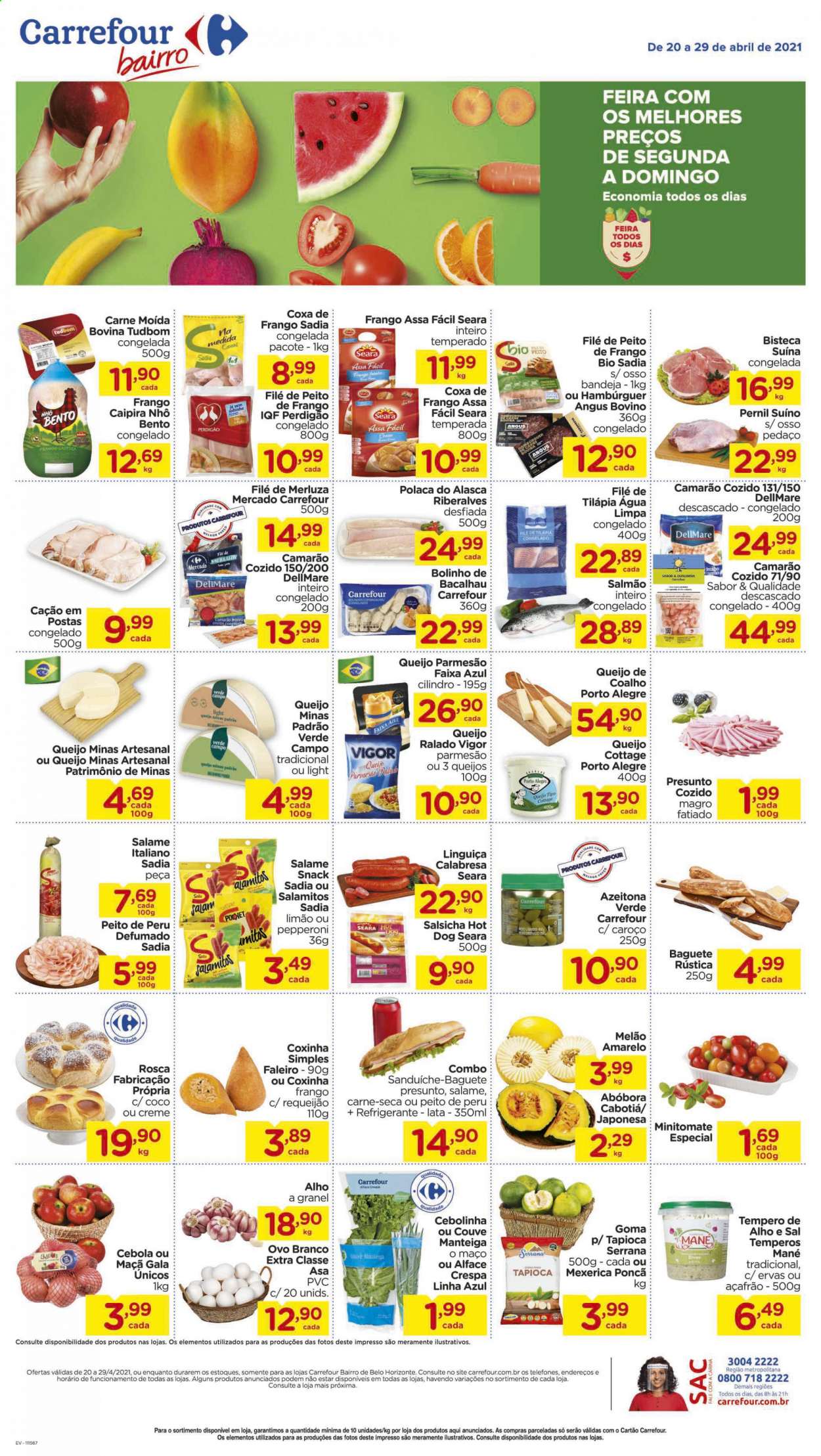 Folheto Carrefour Bairro - 20/04/2021 - 29/04/2021. Página 1