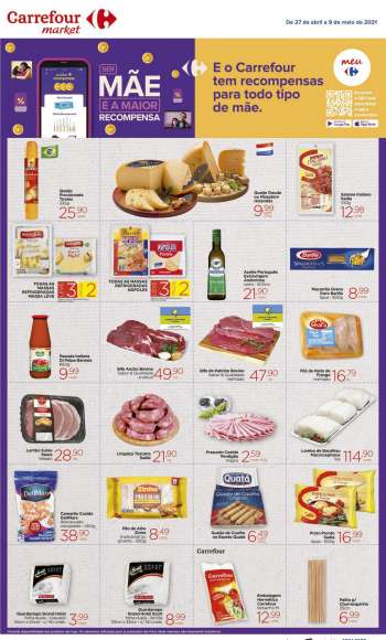 Folheto Carrefour Market - 27.04.2021 - 09.05.2021.