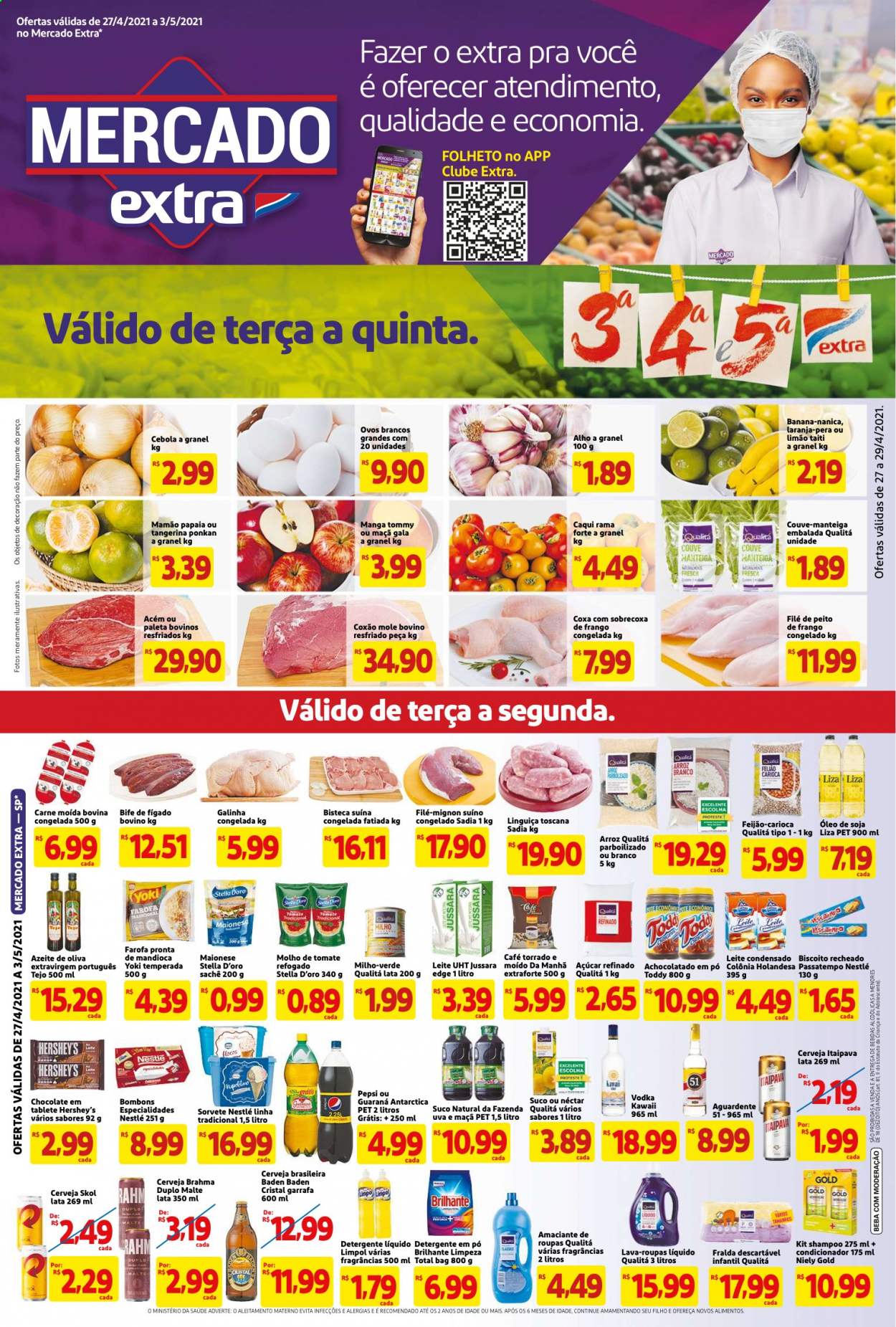 Folheto Mercado Extra - 27/04/2021 - 03/05/2021. Página 1