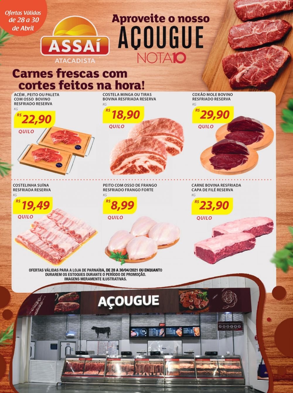 Folheto Assaí Atacadista - 28/04/2021 - 30/04/2021. Página 1