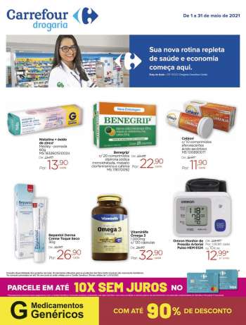 Folheto Carrefour Drogaria - 01.05.2021 - 31.05.2021.