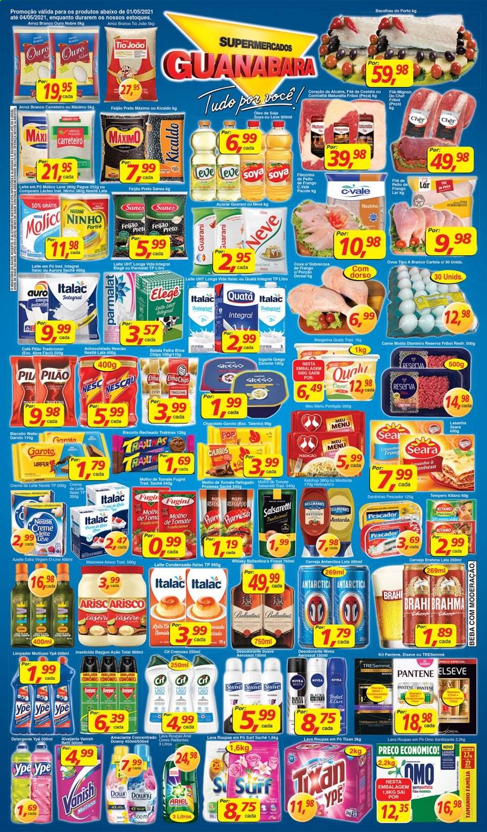 Folheto Supermercados Guanabara - 01/05/2021 - 04/05/2021. Página 1