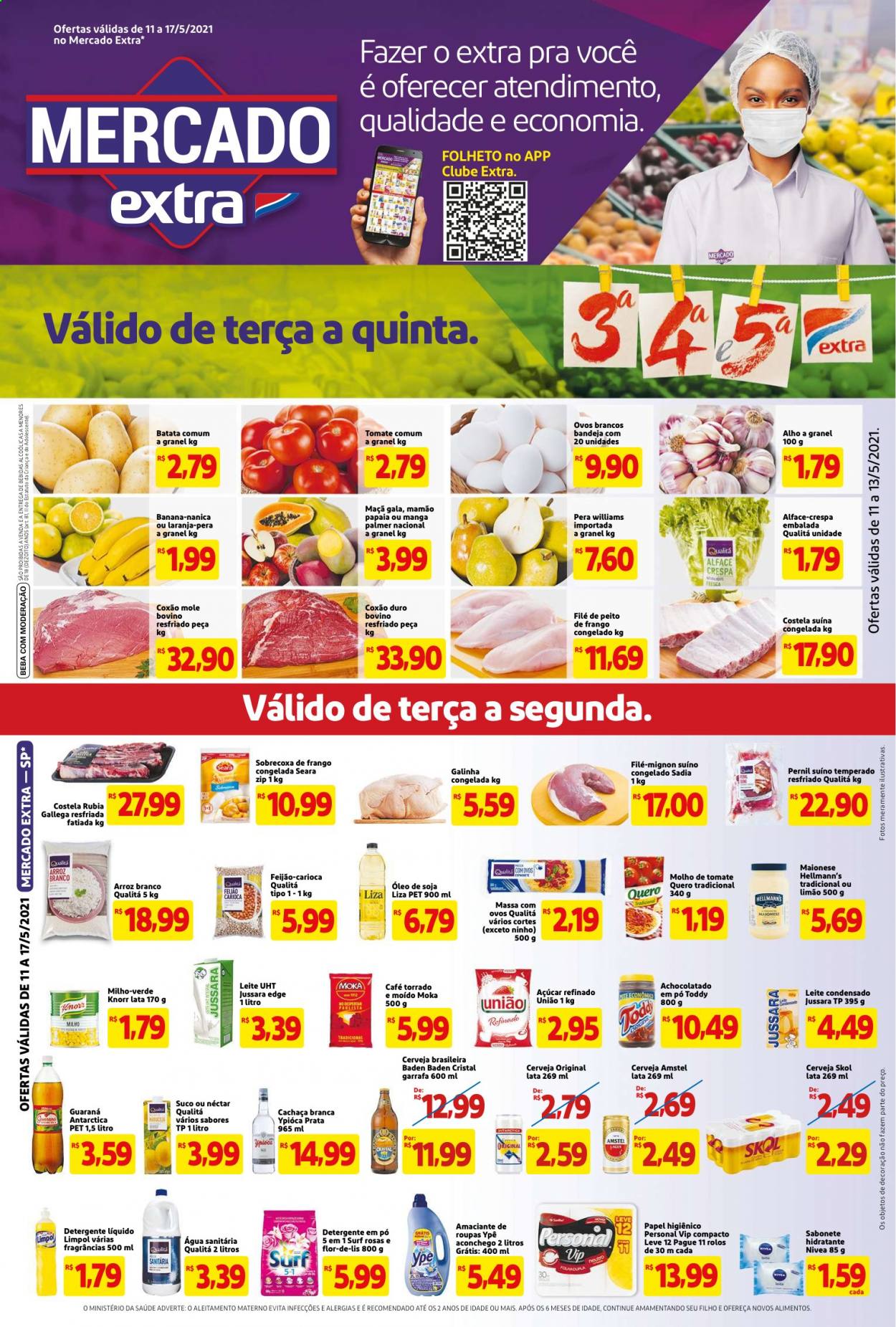 Folheto Mercado Extra - 11/05/2021 - 17/05/2021. Página 1