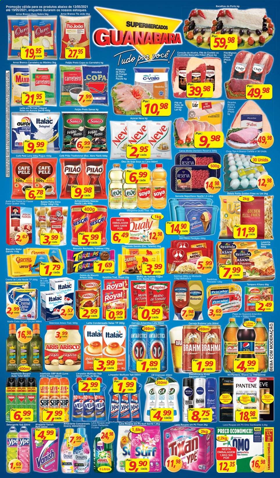 Folheto Supermercados Guanabara - 13/05/2021 - 19/05/2021. Página 1
