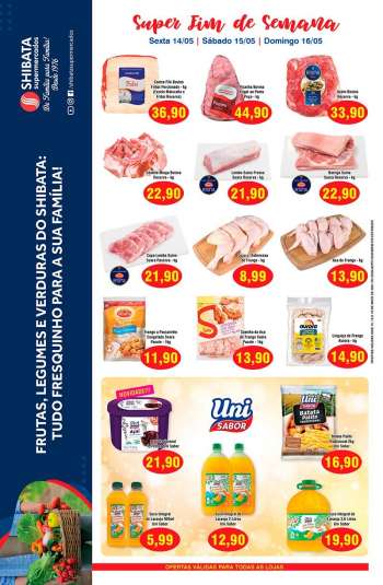 Folheto Shibata Supermercados - 14.05.2021 - 16.05.2021.