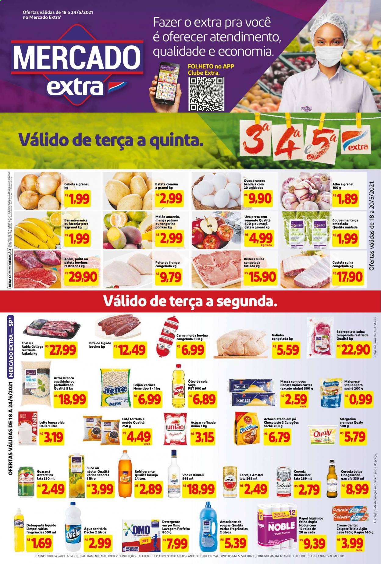 Folheto Mercado Extra - 18/05/2021 - 24/05/2021. Página 1