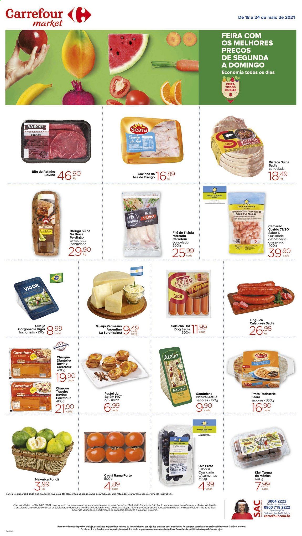 Folheto Carrefour Market - 18/05/2021 - 24/05/2021. Página 1