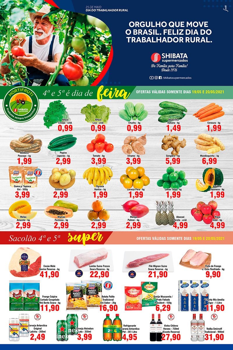 Folheto Shibata Supermercados - 19/05/2021 - 25/05/2021. Página 1