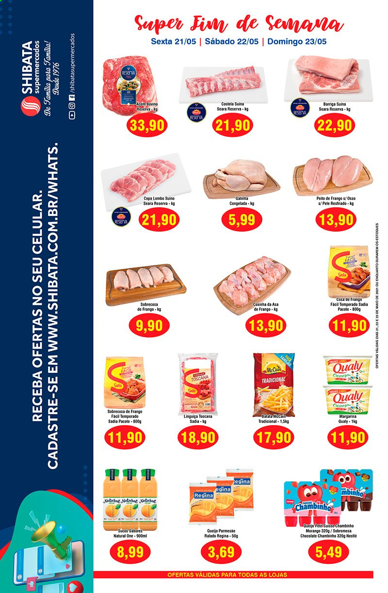Folheto Shibata Supermercados - 21/05/2021 - 23/05/2021. Página 1