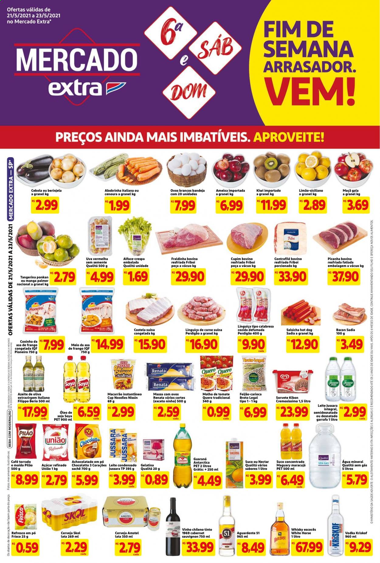 Folheto Mercado Extra - 21/05/2021 - 23/05/2021. Página 1
