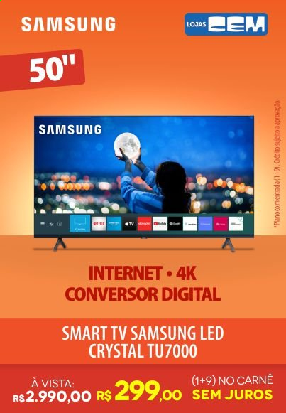 thumbnail - Folheto Lojas Cem - 24/05/2021 - 05/06/2021 - Produtos em promoção - Samsung, Smart TV. Página 1.