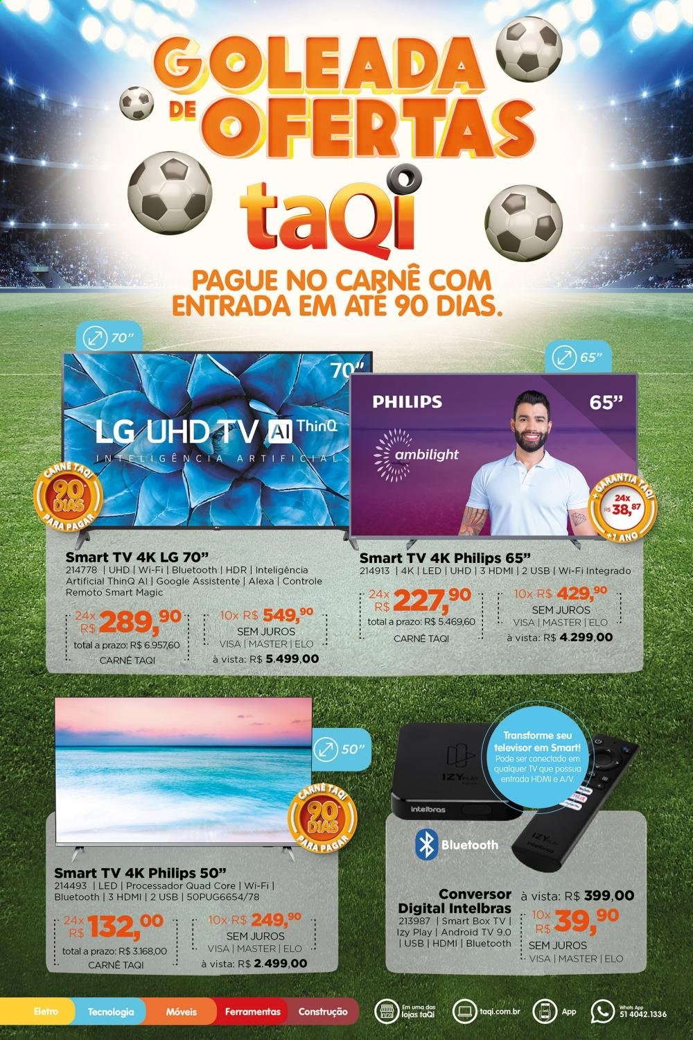 thumbnail - Folheto taQi - 19/05/2021 - 19/06/2021 - Produtos em promoção - LG, Smart TV. Página 1.