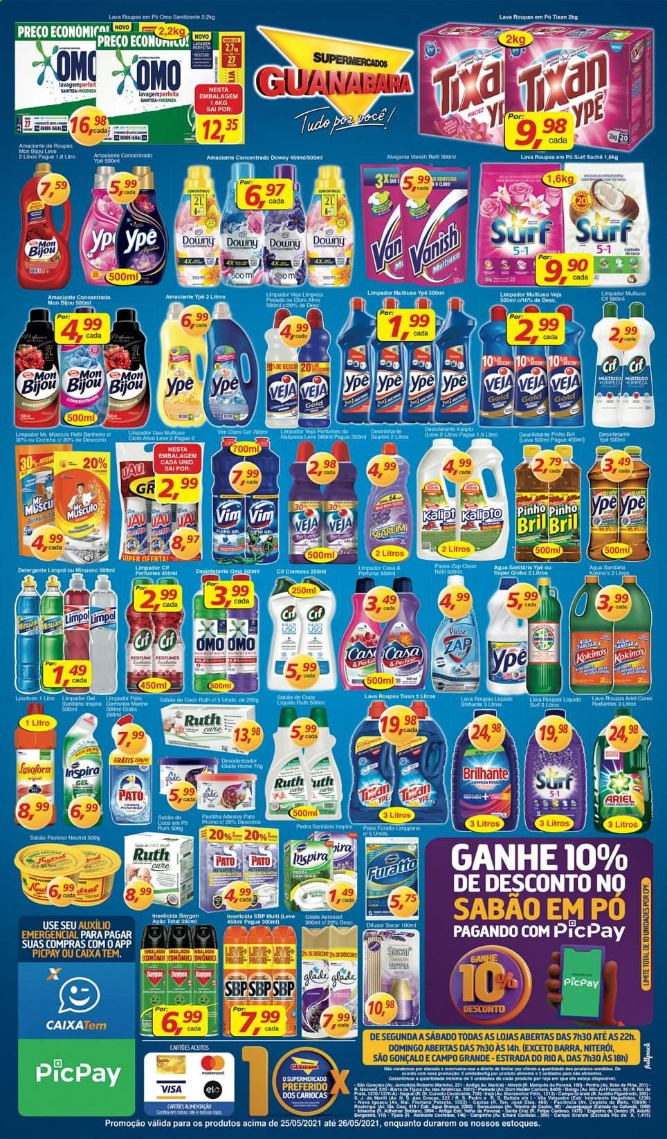 Folheto Supermercados Guanabara - 25/05/2021 - 26/05/2021. Página 12